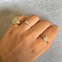 Anel Prata 925 Sophie Gota Cristal Ouro