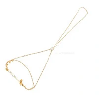 Pulseira de Mão Prata 925 Slim Dupla Ponto Moissanite