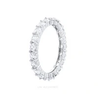 Anel Prata 925 Inteiro Cravejado 3 mm