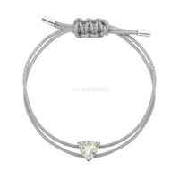 Pulseira Regulável Color Pedra Triangular Prozalita Cinza