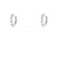 Argolinha Prata 925 Pedras 3 mm Cristal