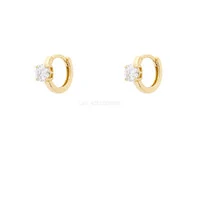 Argolinha Prata 925 Ponto de Luz Moissanite 5mm 0.5ct Ouro
