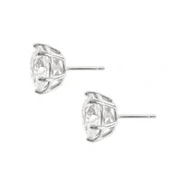 Brinco Prata 925 Solitário 6 Garras Moissanite 11 mm