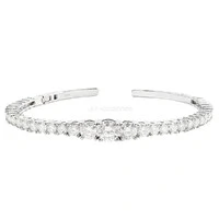 Bracelete Prata 925 Riviera Degrade Moissanites