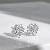 Brinco Prata 925 Solitário Fancy Chuveiro Moissanite