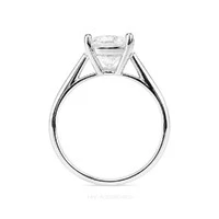 Anel Prata 925 Solitário 8 mm Moissanite