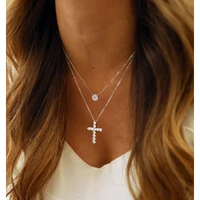 Colar Prata 925 Crucifixo Moissanite 3 mm