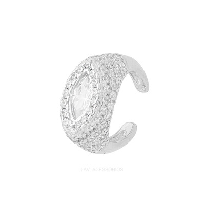 Foto Piercing Fake Hold Cravejado Navete Cristal