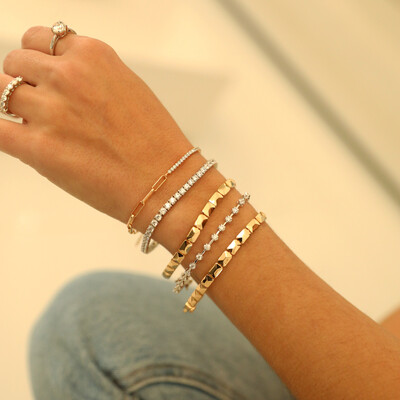 FotoPulseira Prata 925 Duo Cartier e Riviera Ouro