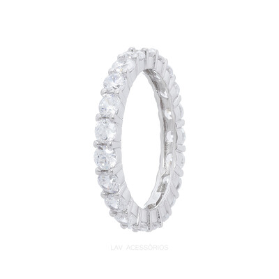 Foto Anel Prata 925 Dedinho Glam Moissanite