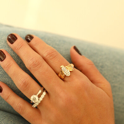 FotoAnel Prata 925 Bee Organic Ouro
