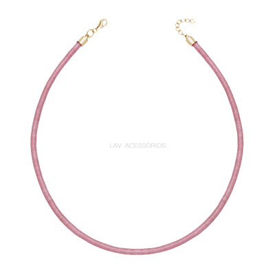 Foto Colar Fio de Seda - Rosa Antigo