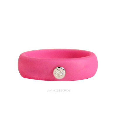 Foto Anel Coolest Color Ponto Moissanite 2mm - Pink