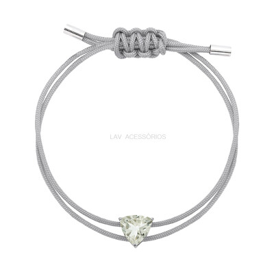 Foto Pulseira Regulável Color Pedra Triangular Prozalita Cinza