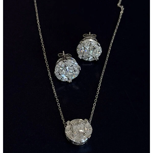 Brinco Prata 925 Ilusion Classic Moissanite 10 mm