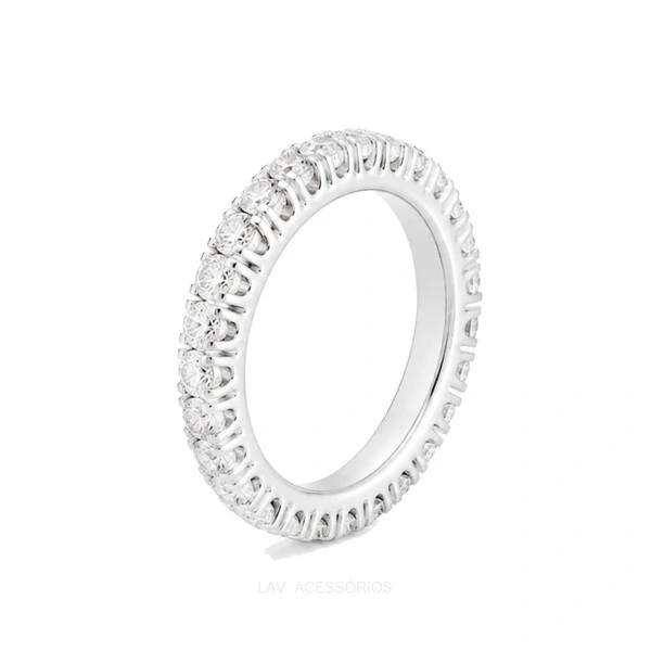 Anel Prata 925 Dedinho High Moissanite
