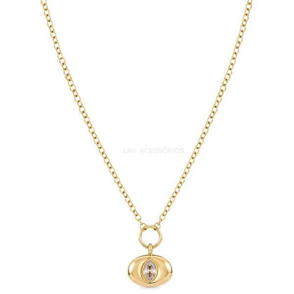 Colar New Pingente Bold Oval