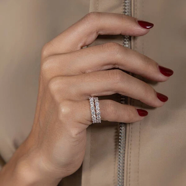 Anel Prata 925 Dedinho Glam Moissanite