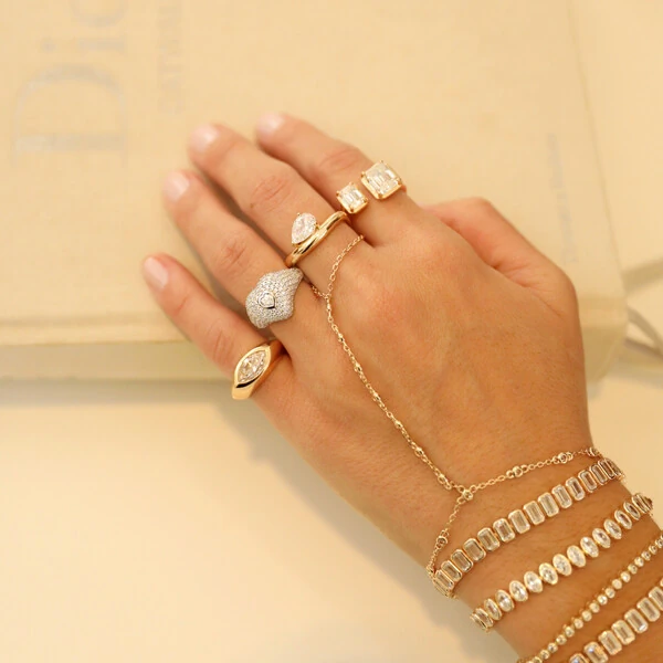 Anel Prata 925 Shine Coração Moissanite