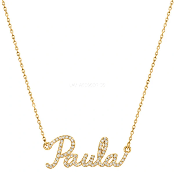Colar Banhado Personalizado Nome