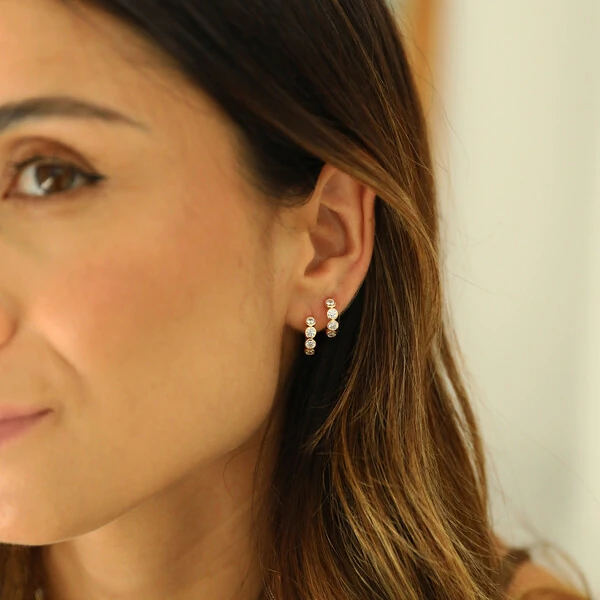 Argolinha Prata 925 Cravação Inglesa 3 mm Ouro