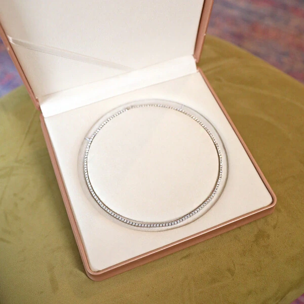 Colar Prata 925 Riviera 4 Garras Moissanites 2,5 mm - 42 cm