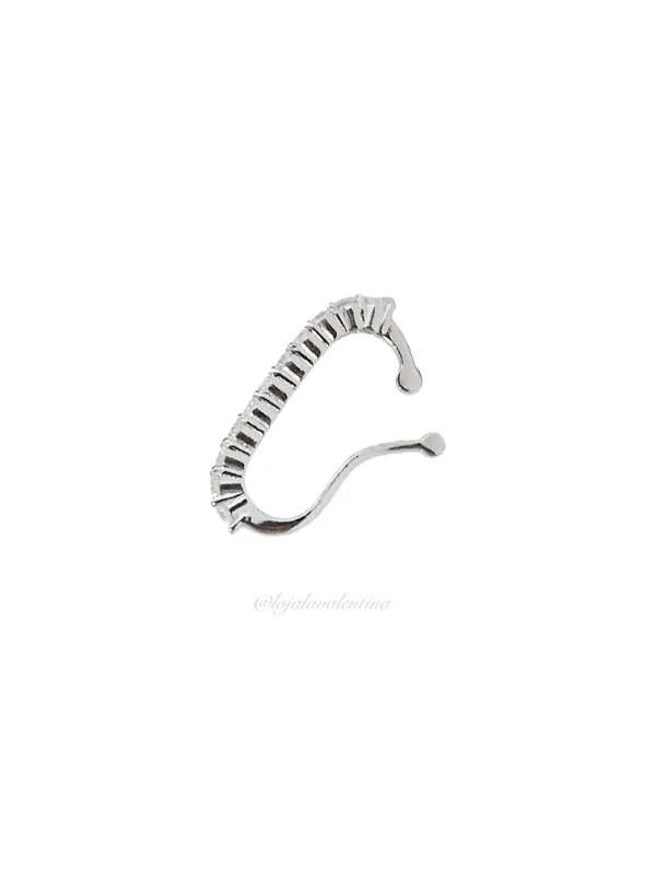 Piercing Ear Hook Prata (Unitário)