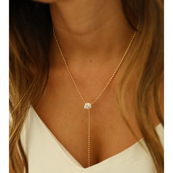 Colar Prata 925 Gravatinha Corrente Bolinhas Gota Ouro