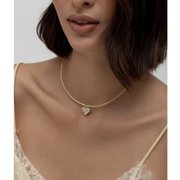 Colar Aro Trend Pingente Coração Ilusion Ouro