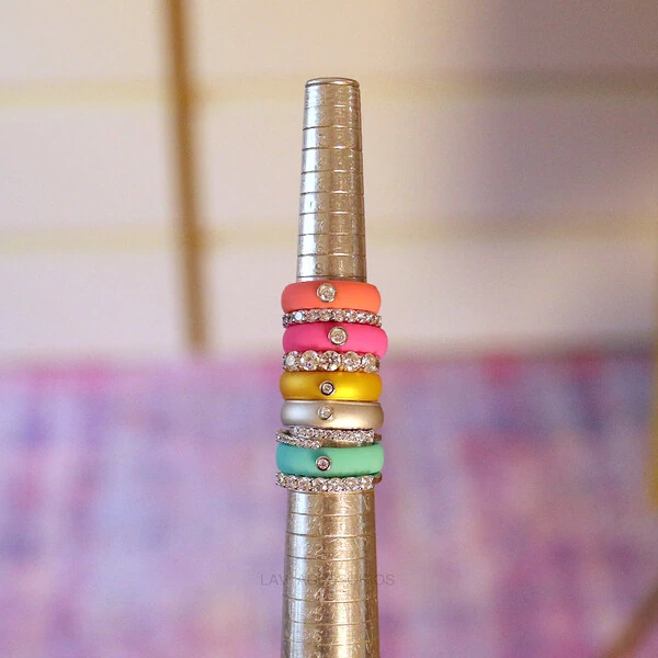 Anel Coolest Color Ponto Moissanite 2mm - Amarelo