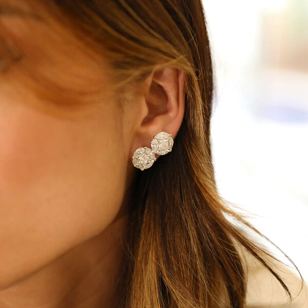 Brinco Prata 925 Ilusion Classic Moissanite 10 mm