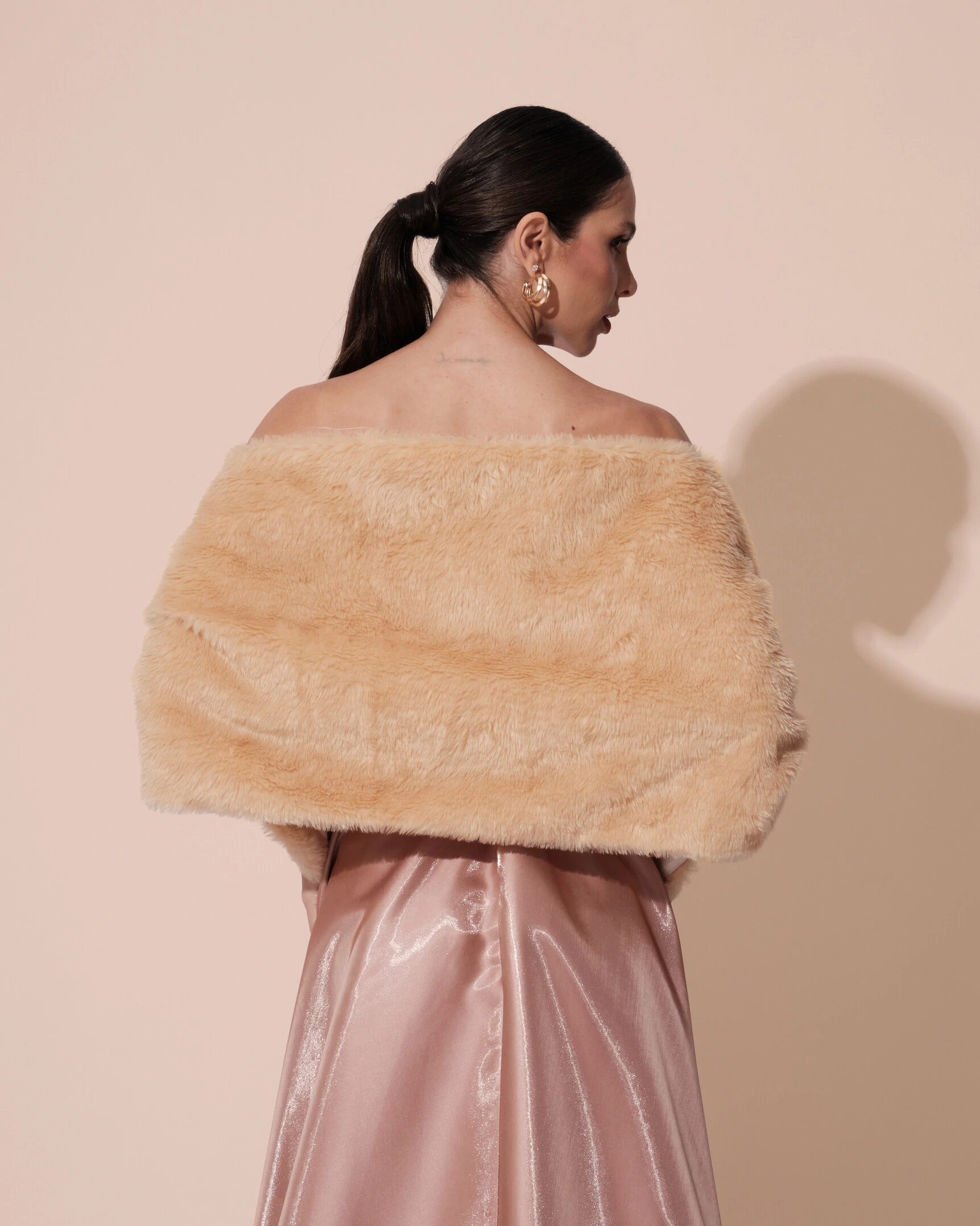 FotoEstola Bege New Fake Fur