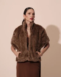 Estola Fake Fur Mocha Mousse