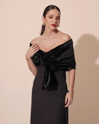 Estola Veludo Preto