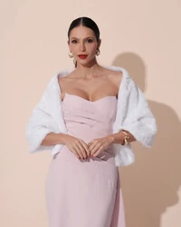 Estola Branco Fake Fur