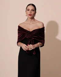 Estola Veludo Marsala New