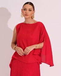 Capa Mil Formas Crepe Vermelho