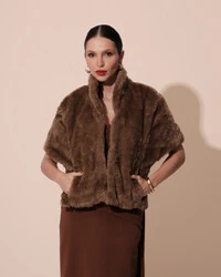 Estola Fake Fur Mocha Mousse
