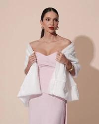 Estola de Pele Branco