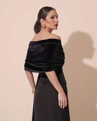 Estola Veludo Preto