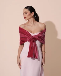 Estola Veludo Pink Escuro