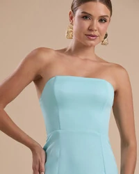 Vestido de Festa Longo Alfaiataria Tomara que Caia Saia Sereia Tiffany