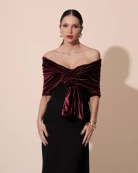 Estola Veludo Marsala New