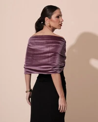 Estola Veludo Roxo