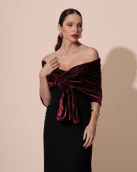 Estola Veludo Marsala New