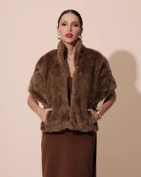 Estola Fake Fur Mocha Mousse