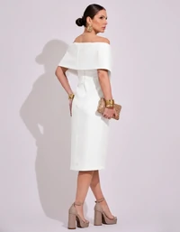 Vestido de Festa Midi Alfaitaria Branco