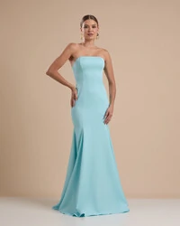 Vestido de Festa Longo Alfaiataria Tomara que Caia Saia Sereia Tiffany