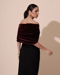 Estola Veludo Marsala New