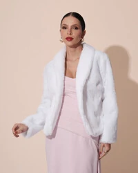 Casaco Fake Fur Branco
